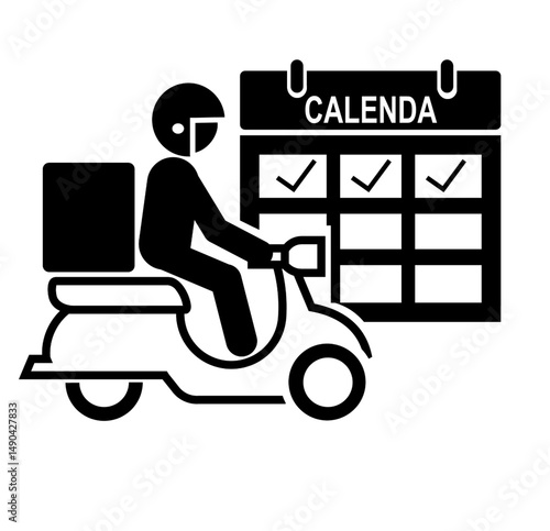 Motorcycle delivery with calenda