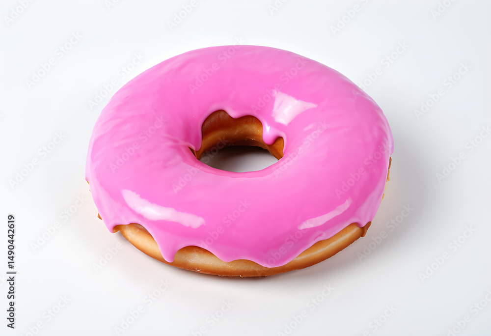 Fototapeta premium a simple pink donut