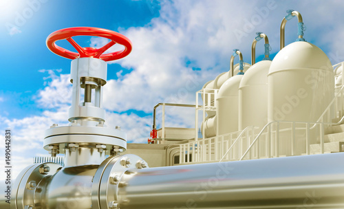 Fuel factory. Oil refinery....