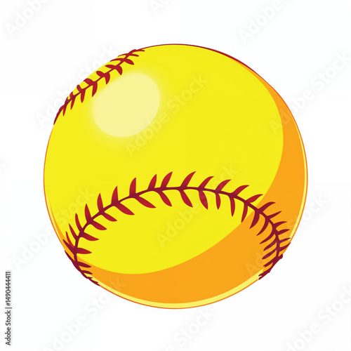 softball Vector Illustration isolated