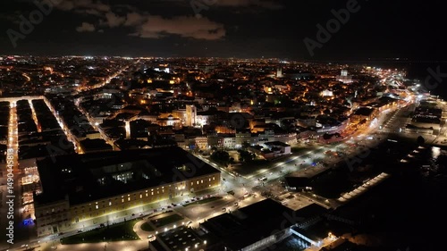 Wallpaper Mural Night Lisbon Skyline At Lisbon District Of Lisbon Portugal. Capturing The Hustle And Bustle Of A Vibrant City From Above. Building Industrial Landscape. Industrial Urban Buildings Architecture Town. Torontodigital.ca