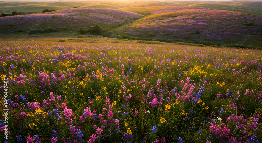 Obraz premium Wildflower meadow landscape