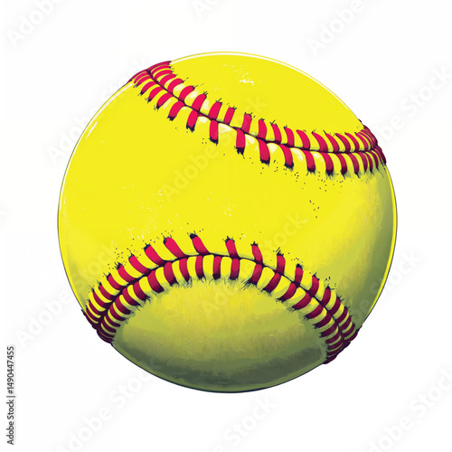 softball Vector Illustration isolated
