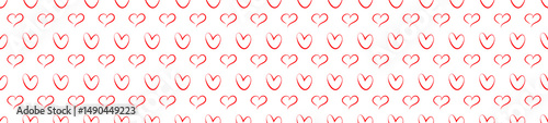 Red heart seamless pattern