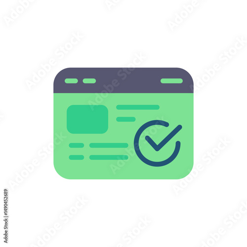 Website validation symbol displaying page compliance with accepted requirements