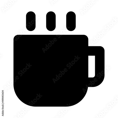Black Business Symbol Icon for Digital Applications - mug
