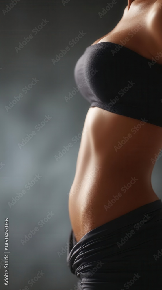 Fototapeta premium Closeup female torso fitness fashion