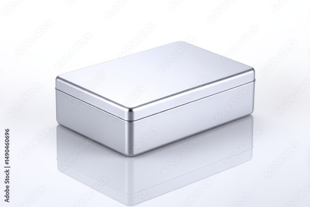 Fototapeta premium Elegant aluminum box with clean surface