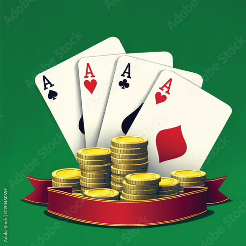 poker cards and chips