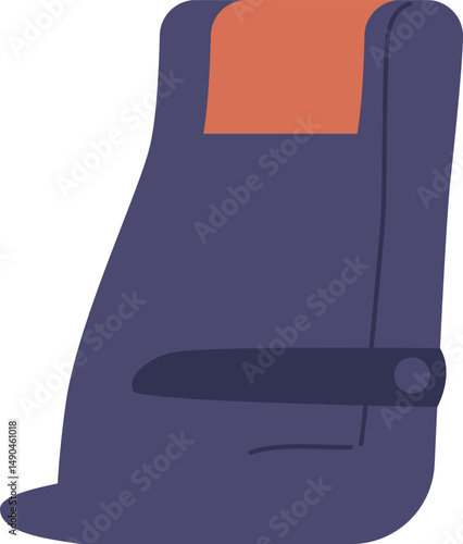 Train cabin seat vector illustration