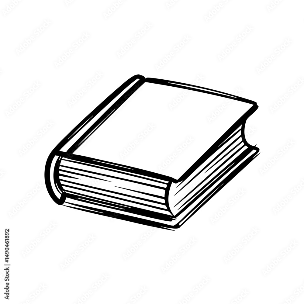 Hand-drawn book illustration, monochrome, for education Hand-drawn book illustration, monochrome, for education