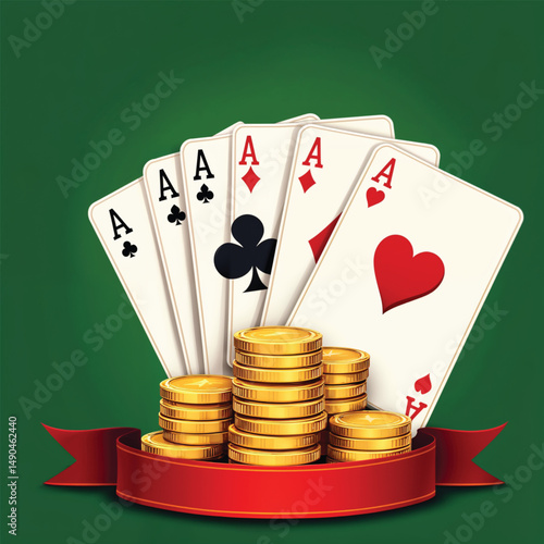 poker cards and chips