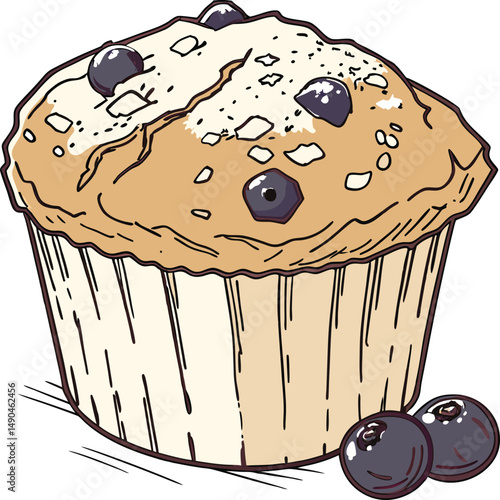 Muffin Silhouette Design for Digital Crafts. Cute Muffin Silhouette Design for Printing Projects. Muffin Silhouette Design for Cri cut and Cutting Machines
