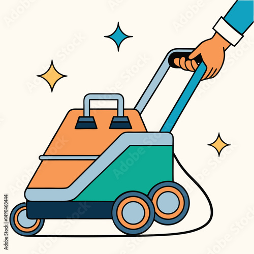Orange & teal vacuum machine