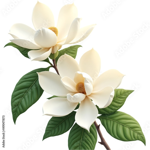 frangipani flower isolated on white