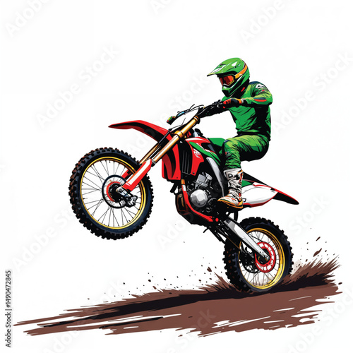 motocross rider on a motorcycle
