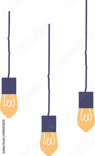 Decorative loft lamp photostudio illumination vector illustration