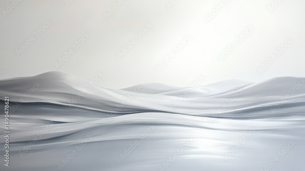 Fototapeta premium Soft, flowing, white landscape