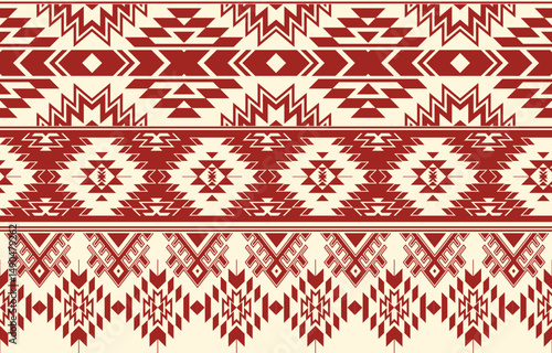 Tribal Navajo and Native pattern american tribal Southwest Aztec ornament pattern Navajo Aztec ethnic textile texture tribal aztec pattern navajo Native mexican fabric seamless Vector for textile,deco