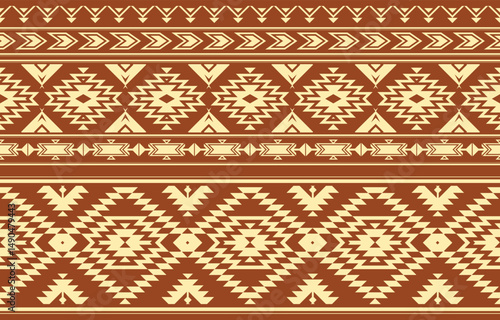 Tribal Navajo and Native pattern american tribal Southwest Aztec ornament pattern Navajo Aztec ethnic textile texture tribal aztec pattern navajo Native mexican fabric seamless Vector for textile,deco