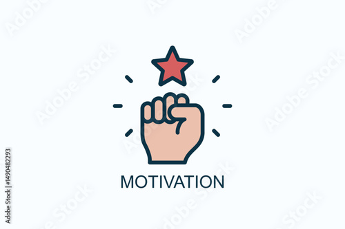 Motivation Icon Or Logo Isolated Vector Illustration