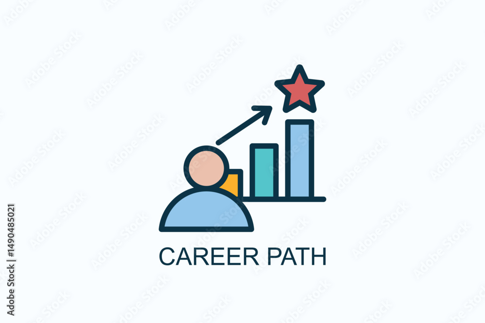 Career Path Icon Or Logo Isolated Vector Illustration Career Path Icon Or Logo Isolated Vector Illustration