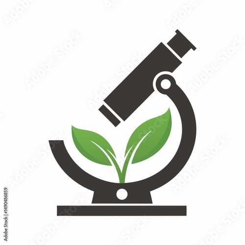 Plant and Microscope Vector Design.