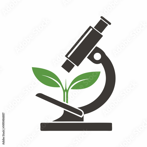 Plant and Microscope Vector Design.