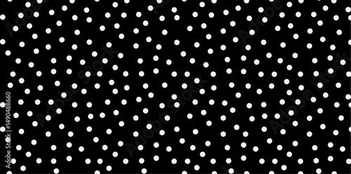 Black and white polka dot pattern with little dots. A bold, classic, and versatile design for fashion, packaging, stationery, graphic design, and home decor.
