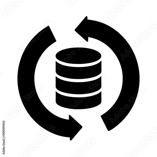data lifecycle icon silhouette
