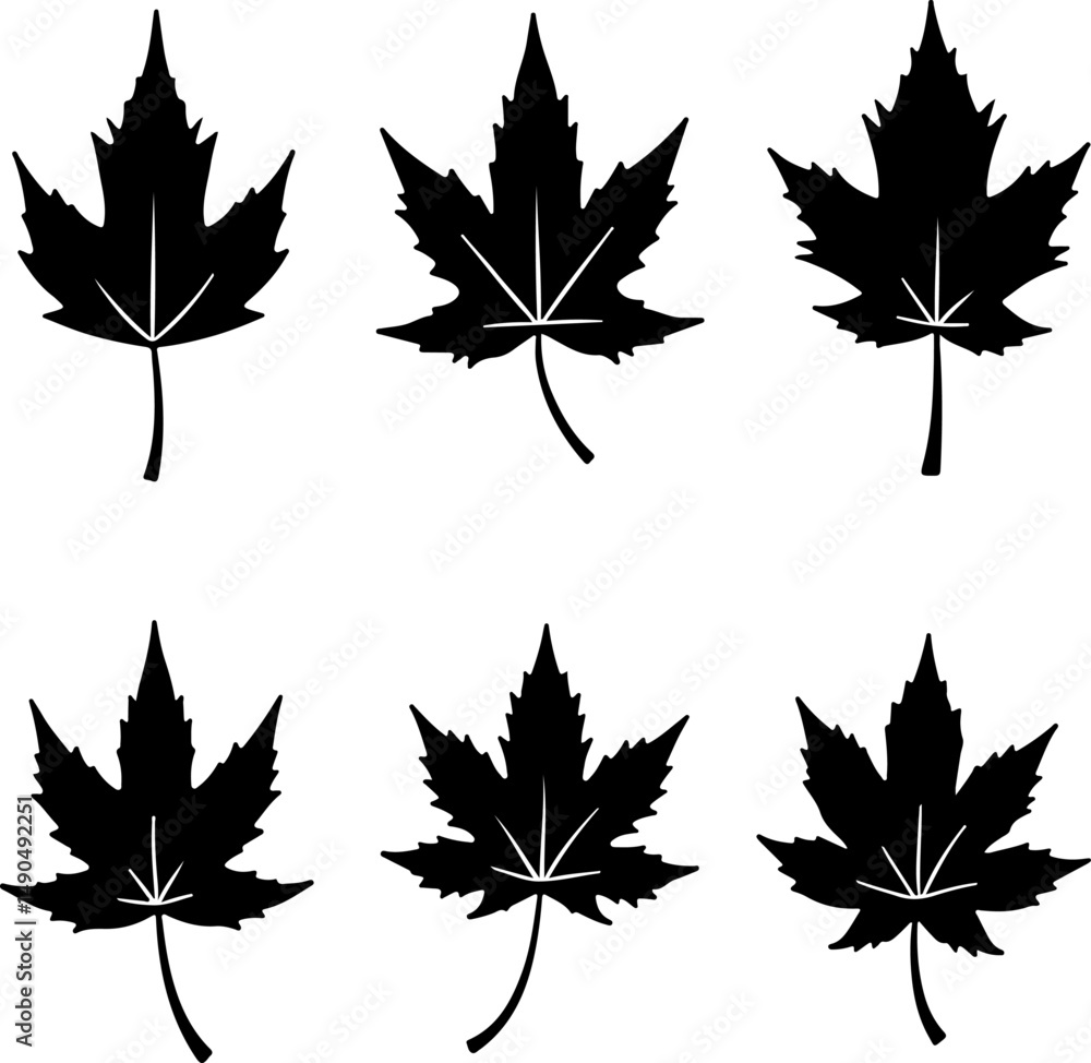 Autumn Leaves – Vector Icons Autumn Leaves – Vector Icons