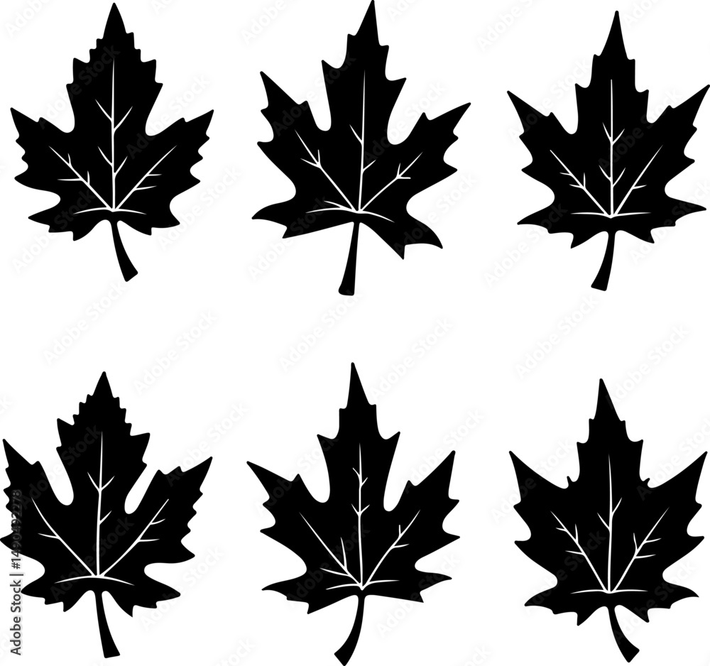 Autumn Leaves – Vector Icons Autumn Leaves – Vector Icons