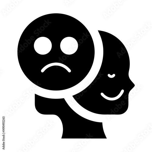 sentiment analysis icon silhouette vector
