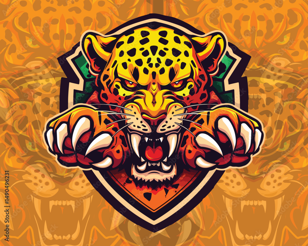 Obraz premium tiger head vector illustration