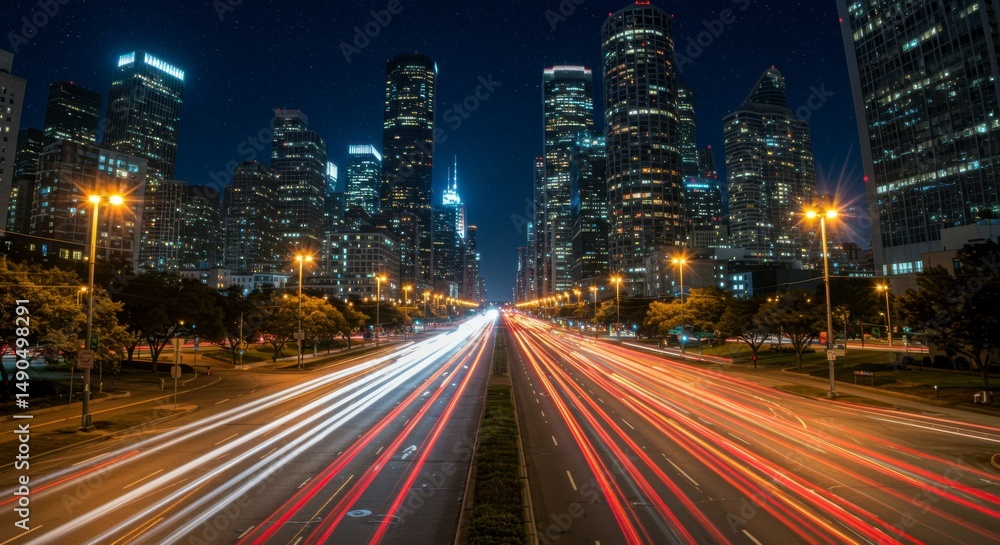Fototapeta premium City Expressway at Night