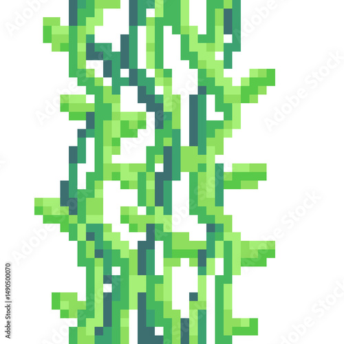 green vines pixel art