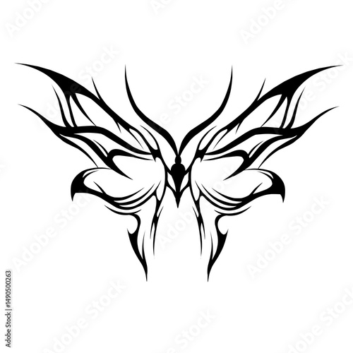 tribal tattoo design butterfly