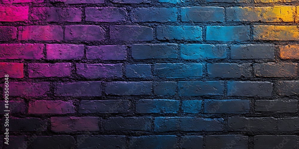 Fototapeta premium Colorful Brick Wall Texture Background