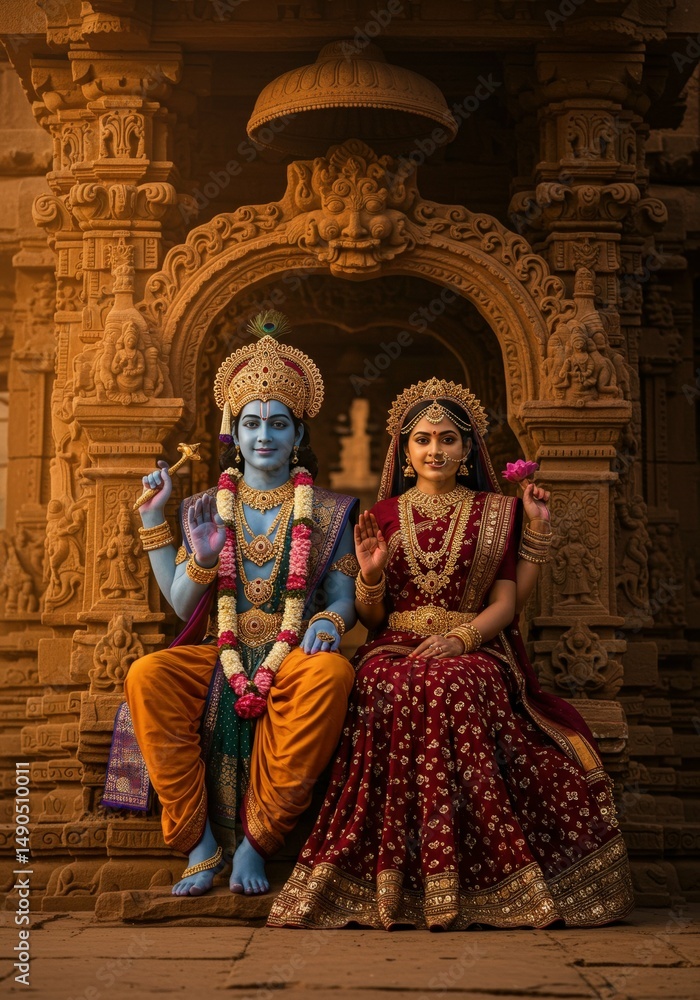 Naklejka premium Lord Vishnu 