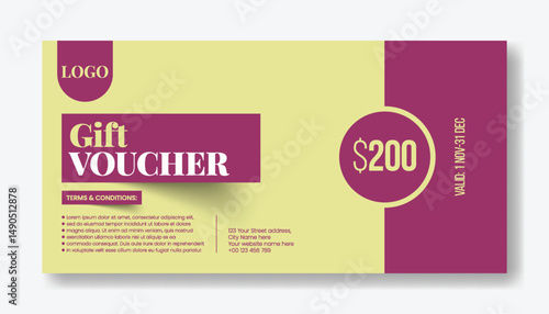 Gift Voucher for Beauty salon and Cosmetics Spa banner social media thumbnail cover design,  Promotional Sale Discount editable Banner design, Shopping gift card layout, discount voucher design