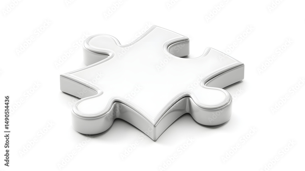 A glossy, white puzzle piece isolated on a clean background, symbolizing uniqueness and problem-solving. A glossy, white puzzle piece isolated on a clean background, symbolizing uniqueness and problem-solving.