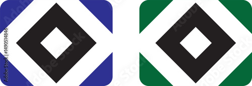 abstract Hamburger SV logo blue and green
