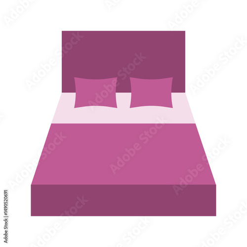 Flat bed vector for modern sleep solutions