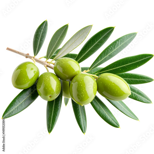 Wallpaper Mural Realistic Olive Tree Branch with Green Leaves and Olives, Transparent PNG Torontodigital.ca