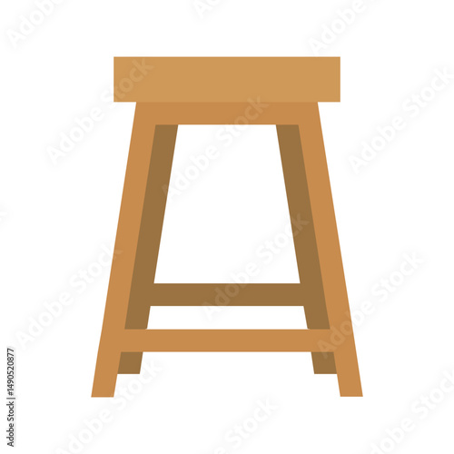 Flat stool vector for cafe seating designs