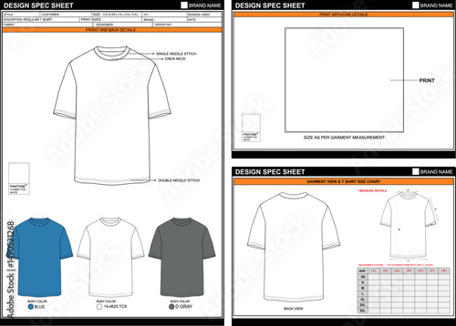 TREDNY OVERSIZE T SHIRT EDITABLE EMPTY TECHPACK MEASUREMENT TEMPLATE