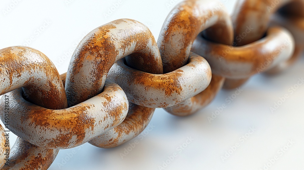 Fototapeta premium Rusted metal chain