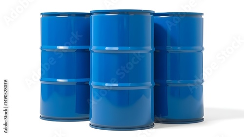 blue oil barrels