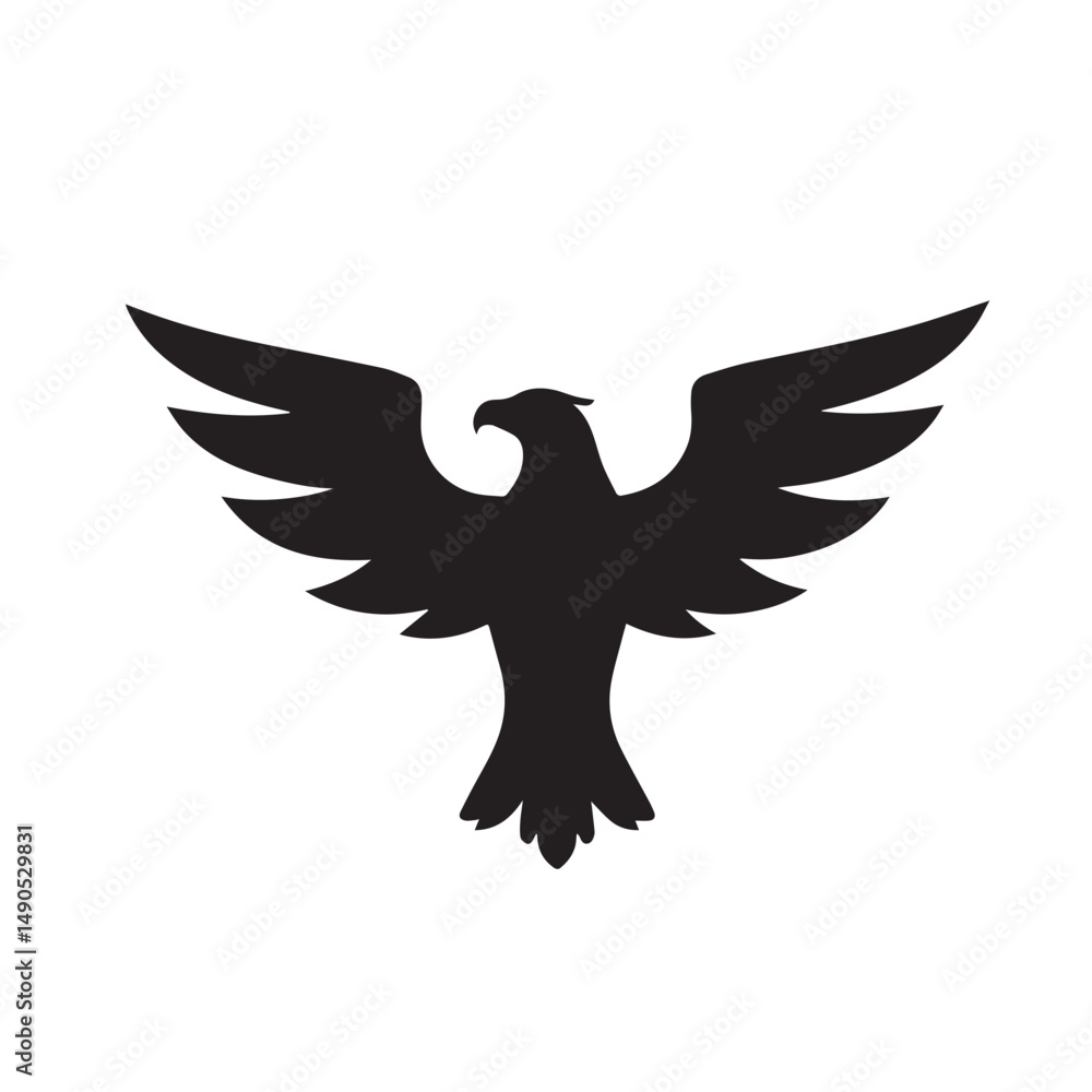 Fototapeta premium eagle logo vector Bold and clean eagle logo vector, with sharp lines and a strong silhouette 