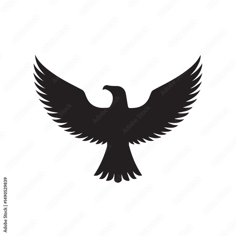 Fototapeta premium eagle logo vector Bold and clean eagle logo vector, with sharp lines and a strong silhouette 